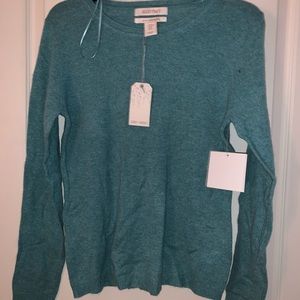 blue/green cashmere sweater